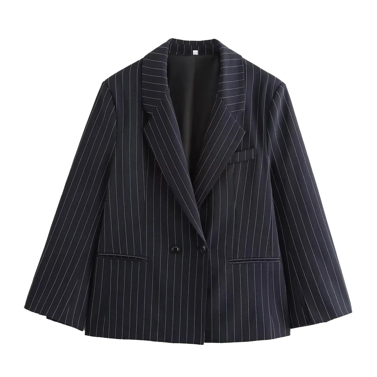 Fall/Winter 2025 New  Women's Street Fashion oversized pinstripe shoulder-padded loose suit jacket for women