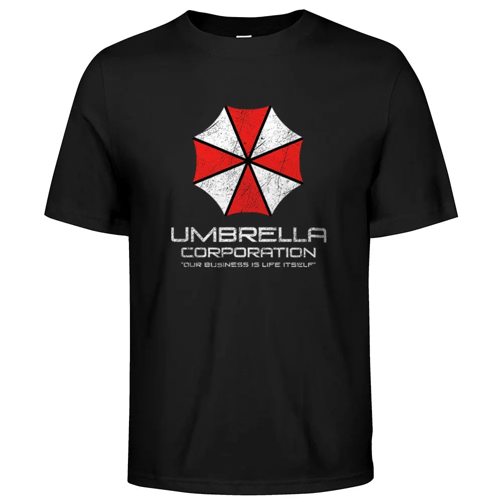 Mens Cotton Umbrella Corporation Graphic T Shirt Street Casual Style Tee for Men and Women
