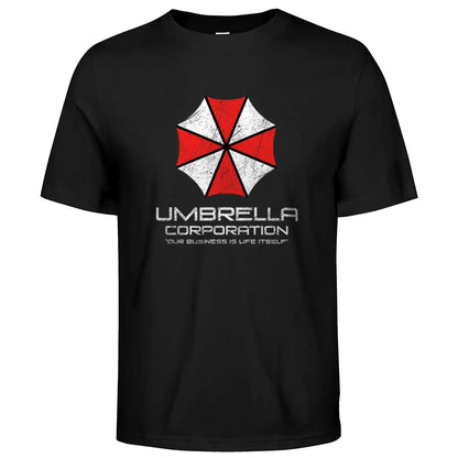 Mens Cotton Umbrella Corporation Graphic T Shirt Street Casual Style Tee for Men and Women
