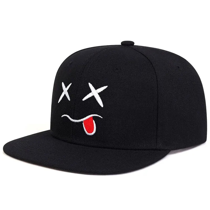 Unisex Personality Ghost Expression Embroidery Hip-hop Hats Outdoor Adjustable Casual Baseball Caps Sunscreen Hat