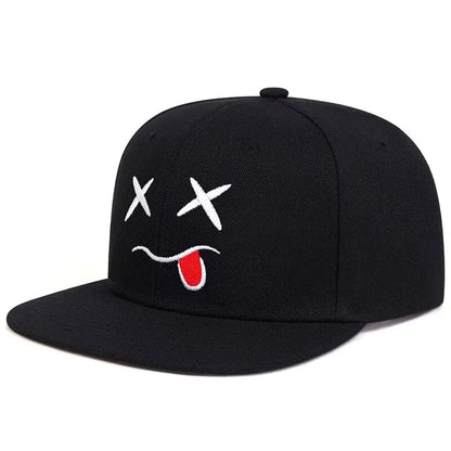 Unisex Personality Ghost Expression Embroidery Hip-hop Hats Outdoor Adjustable Casual Baseball Caps Sunscreen Hat