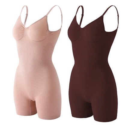 Seamless Low Back Bodysuit Shapewear Women Butt Lifter Smooth Body Shaper Backless Slimming Sheath Flat Belly Corset Underwear