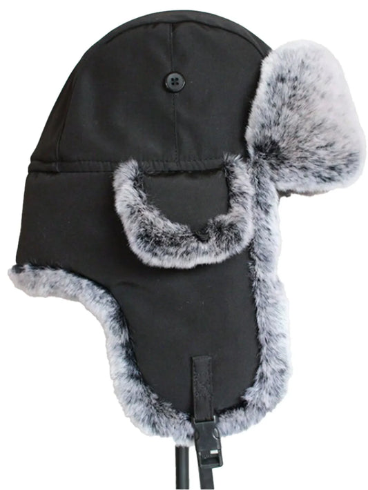 Winter Warm Bomber Hat for Men Women Snow Cap Faux Fur Russian Ushanka Trapper Hats with Earflaps for Outdoor Hunting Skiing