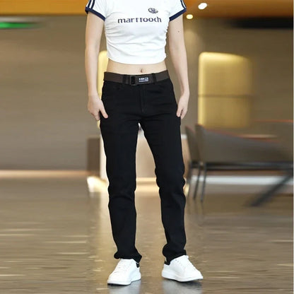 Autumn Men's Slim Jeans Black Skinny Classic Casual Denim Trousers Daily for Office Parties Cowboy Pants Male Pencil Pants