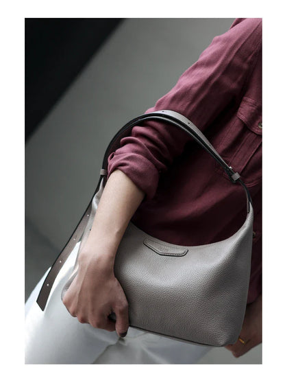 New Arrival Underarm Bag Women Genuine Leather Crossbody Bag Fashion Female Nylon Handbag Luxury Messenger Purses