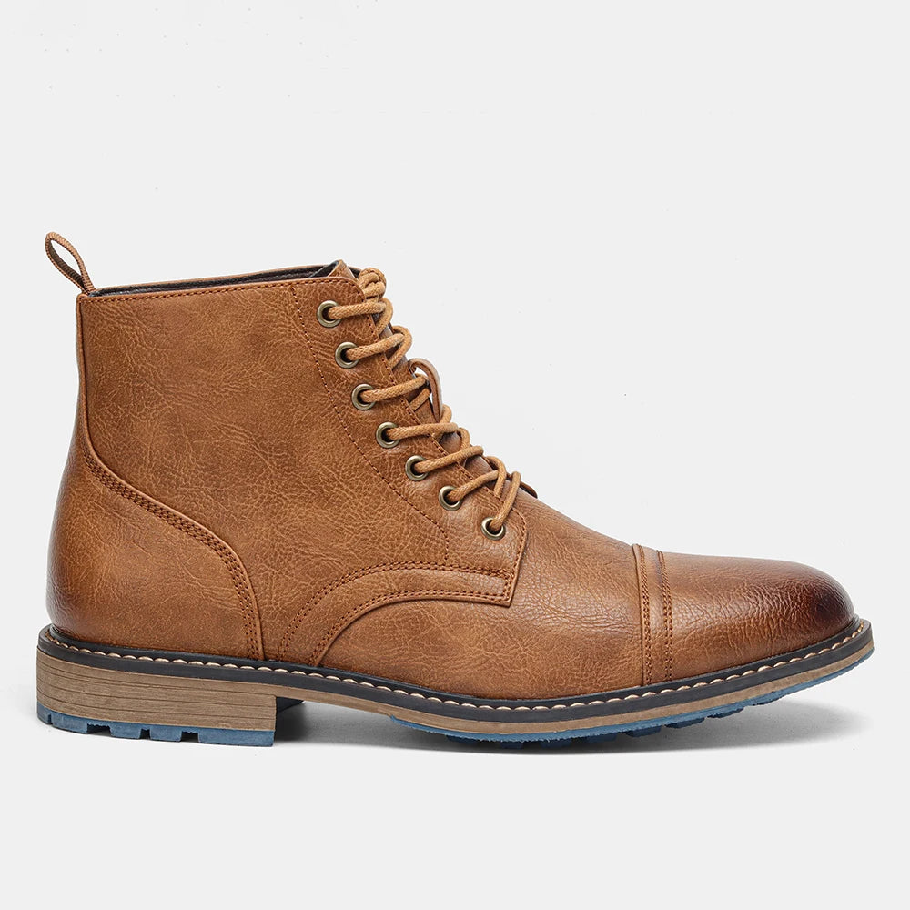 Men Ankle Boots 2024 fashion comfortable brand boots leather #637