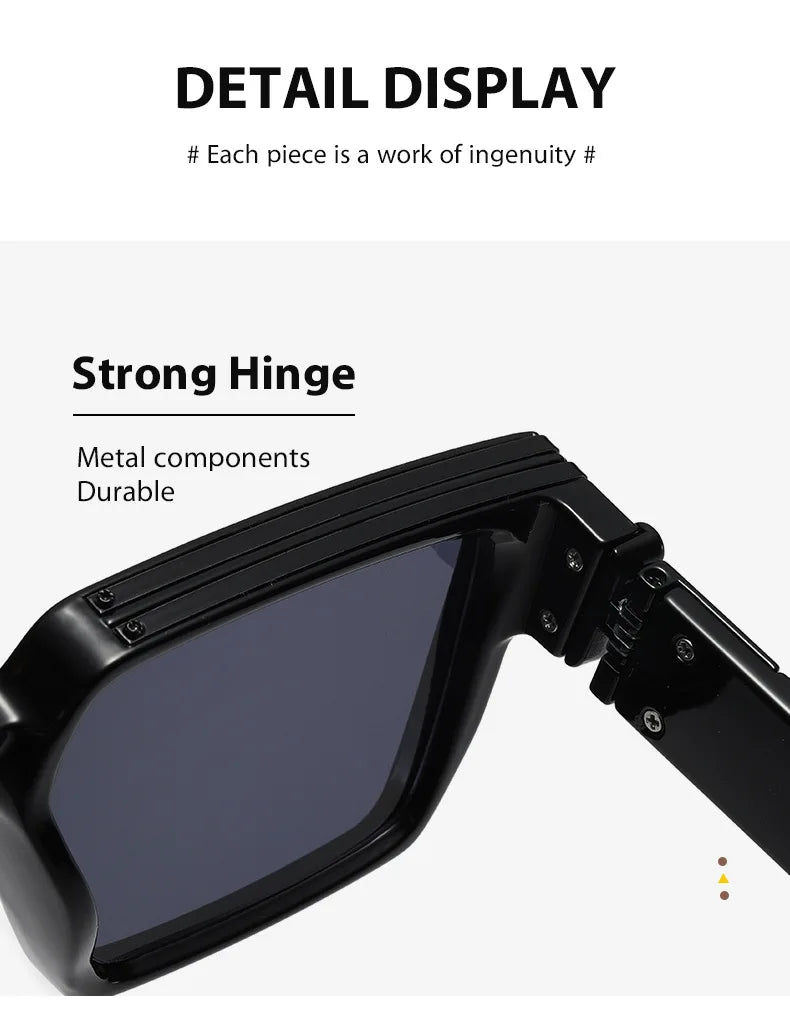 Millionaire Sunglasses For Men Vintage Square Fashion Glasses Luxury Retro Sunglasses Women Trending Punk Gafas De Sol Lentes
