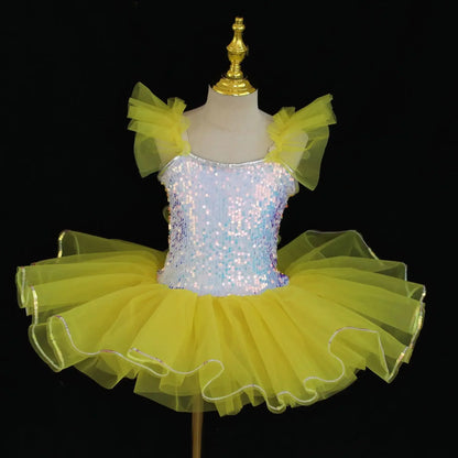 Summer Ballet Dance Dress Girl Stage Tutu Girls Dresses Costume Baby Clothing Robe Fille Kids Outfit Vestidos Children's Day