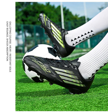 Men's High Top Soccer Shoes FG/TF Long Spikes Adult Football Boots Lightweight Professional Athletic Training