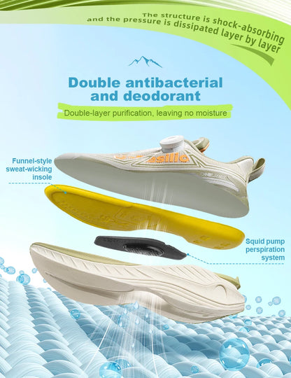 Outdoor Running Sneakers Men Elastic Trail Shoes Lightweight Breathable Women Sneakers Couple Casual Shoes