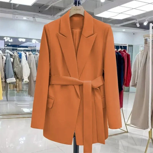 Spring Autumn Women's Blazer Coat 2026 Korean Version Fashion Ladies Outerwear Long Sleeve Comfortable Female Slim Suit Jacket