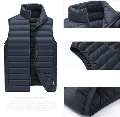 Hot Sales Europe Men Women Long sleeves Embroidery logo Zipper Front Going Out Light Thin Hooded Down Jacket Warm And Windproof