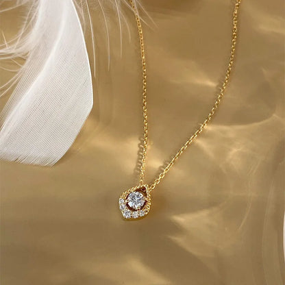 D VVS1 0.5CT Moissanite Necklace for Women Mermaid's Tears Pendant Wedding Party Fine Jewelry S925 Sterling Silver Gifts