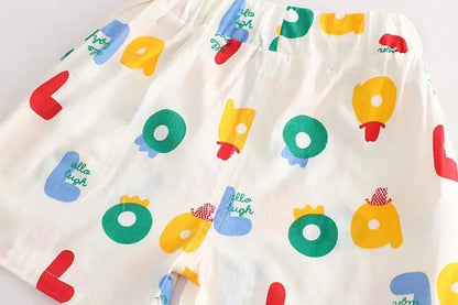 Children Boys Girl Clothes Suit Summer Kids Causal Full Letter Printed Cars Shirt Shorts 2Pcs/Set Kids Toddler Infant Clothing