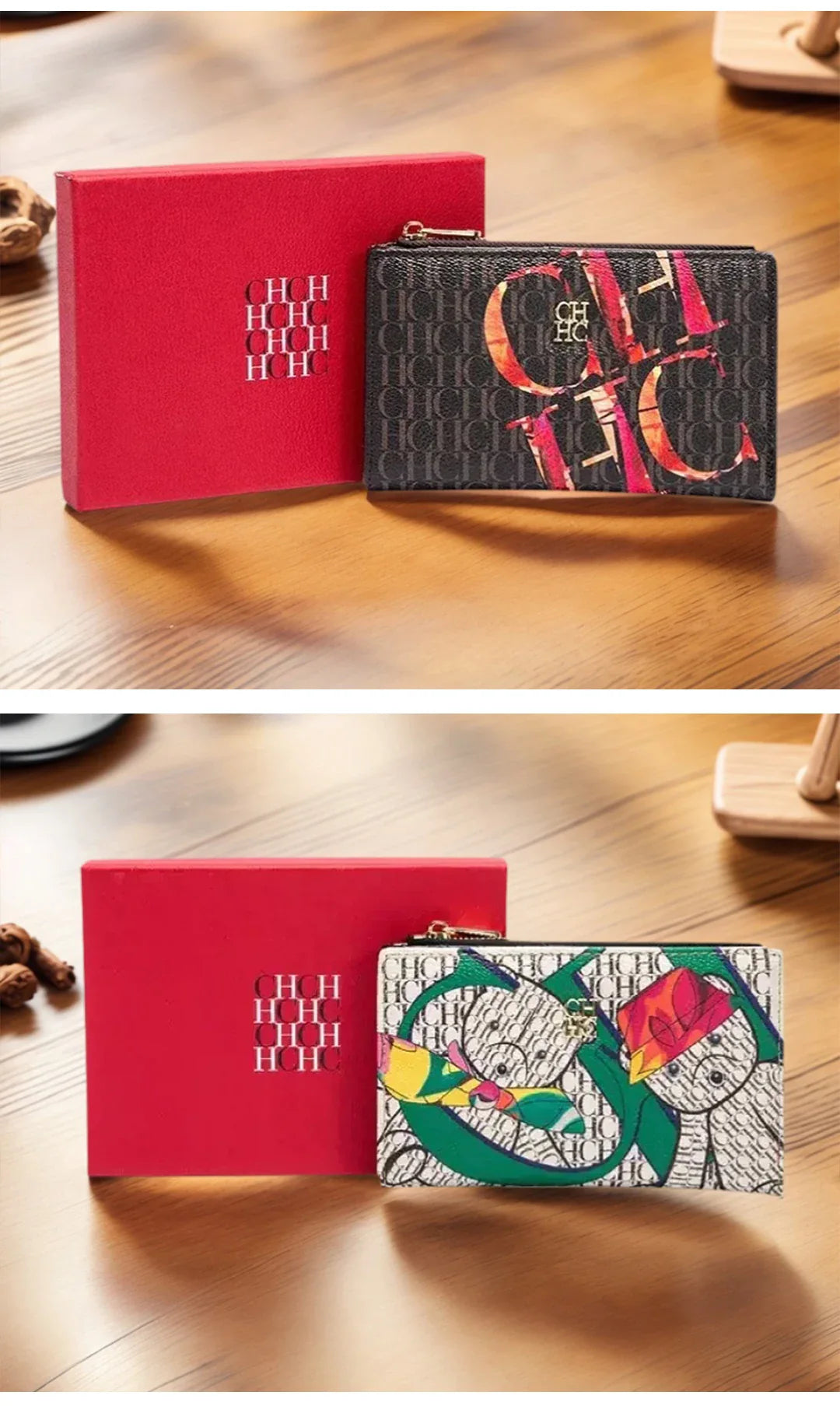 Exquisite Compact Portable High-quality Wallet With A High-end Feel Light Luxury Women's Cartoon Pattern Printed Wallet