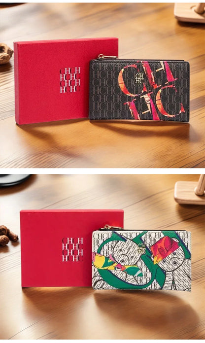 Exquisite Compact Portable High-quality Wallet With A High-end Feel Light Luxury Women's Cartoon Pattern Printed Wallet