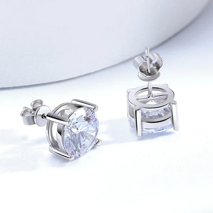 0.5-8CT 3 Colors Moissanite Stud Earrings for Women Men's Party Ear Jewelry Sterling Silver 925 Sparkling Diamond Earring