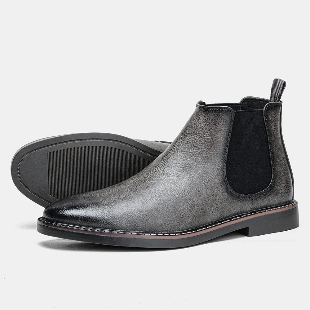 40~46 Chelsea Boots Men 2024 Brand Comfortable Fashion Leather Men Boots