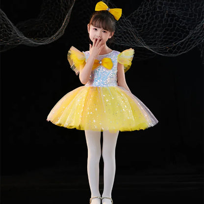 Summer Girl Dress Tutu Stage Ballet Leotards Party Girls Dresses Ballerine Dance Costumes Kids Clothes Princess Outfit Vestidos