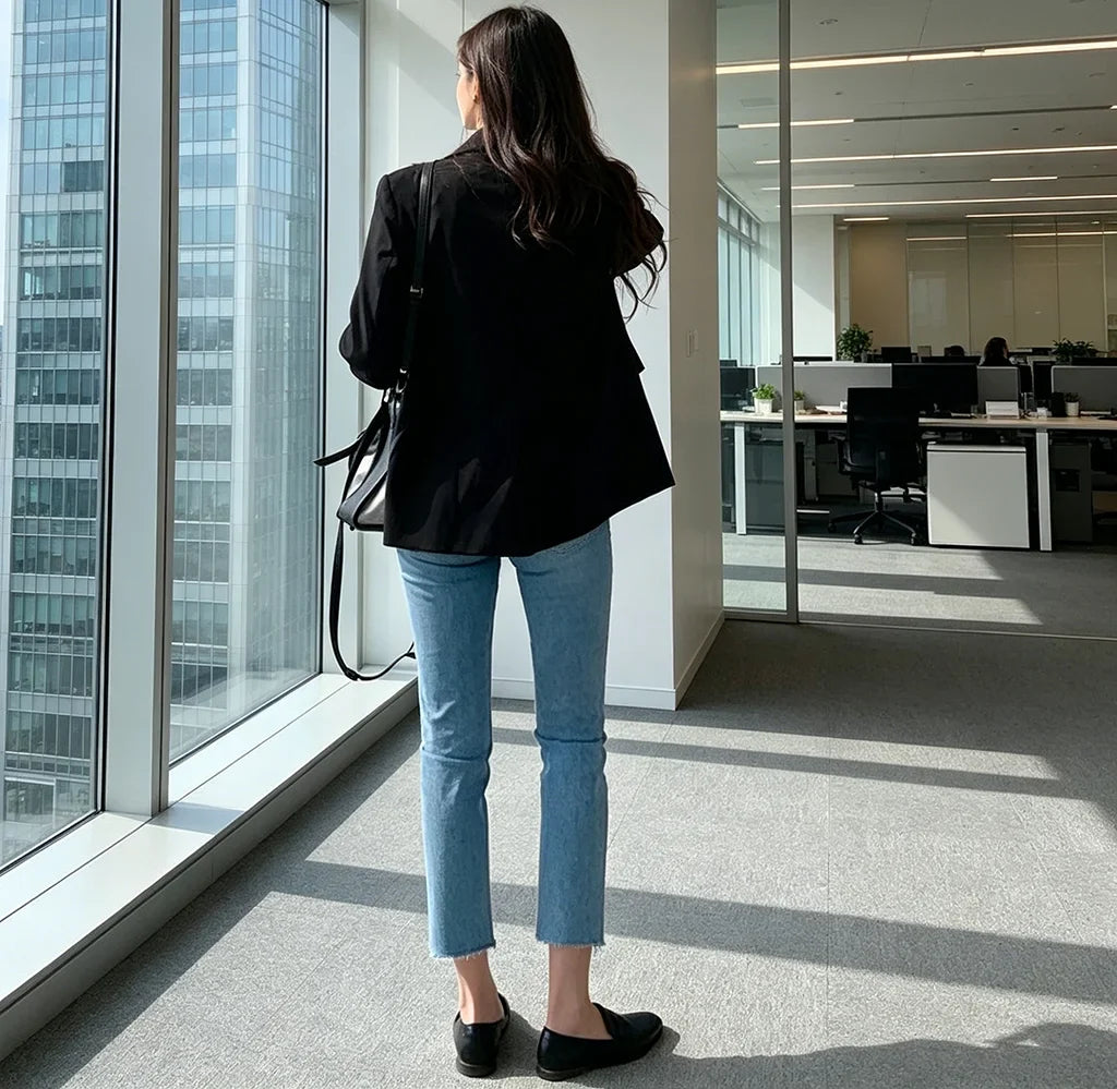 Chic Black Oversized Blazer for Women, Casual Office Lady Suit Jacket, Y2K Fashion Business Blazer, Spring Autumn Streetwear Out