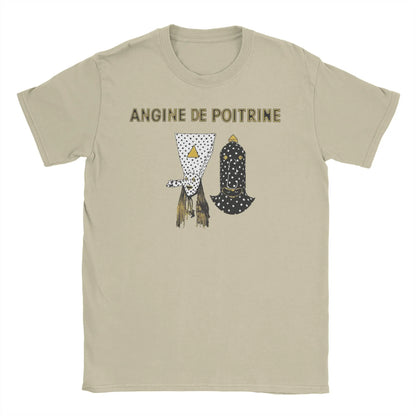 Printed Angine De Poitrine Rock Band T Shirt For Unisex  Cotton T-shirts Short Sleeve Clothes