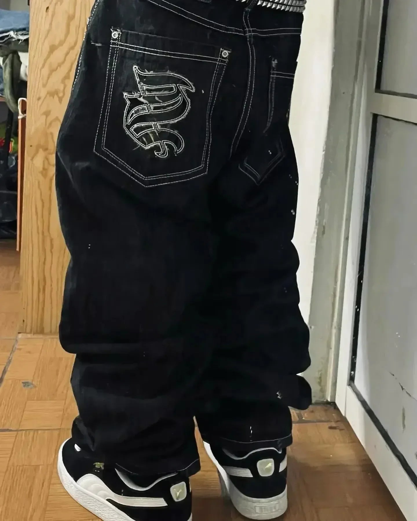 Southpole Baggy Jeans Mens Hip-Hop Multiple Pockets Overalls Retro Embroidery Harajuku Street Wear Oversized Printed Denim Pants
