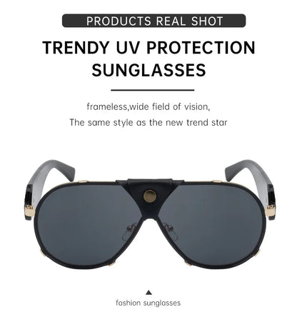 2025 New Toad Mirror Men's Retro Rimless Alloy Legs Sun Glasses Male Pilot Sunglasses Women Driving UV400 Eyewears Gafas De Sol