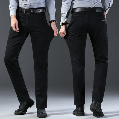 Men Classic Advanced Fashion Brand Jeans Jean Homme Man Soft Stretch Black Biker Masculino Denim Trousers Mens Pants Overalls