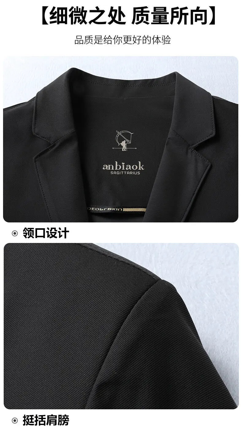 Blazer Summer Men's Casual Fashion Korean-style Business Solid Color Breathable, Lightweight and Sun-protective Clothing Blazer