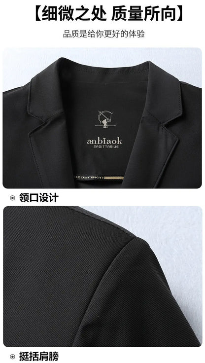 Blazer Summer Men's Casual Fashion Korean-style Business Solid Color Breathable, Lightweight and Sun-protective Clothing Blazer