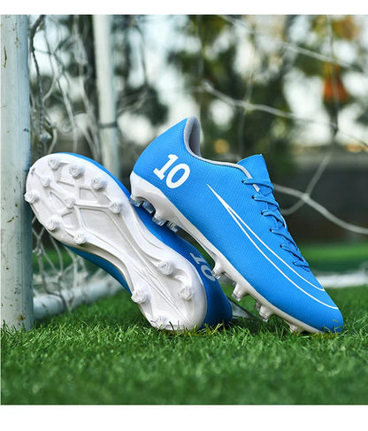 Low Top Soccer Cleats Men Football Boots TF AG Boys Turf Indoor Training Shoes Breathable Lightweight Comfortable Sport Sneakers