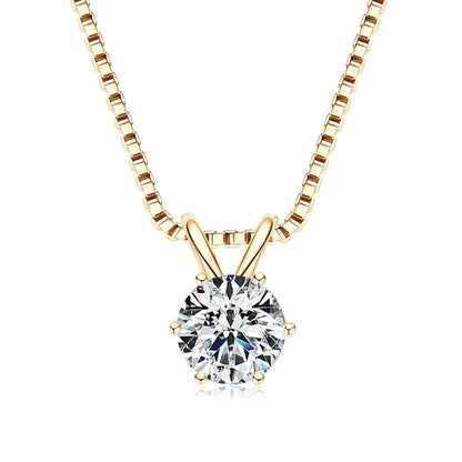 0.5ct-5ct Moissanite Pendant Necklace With Certificate For Women Original Real 925 Silver Chain Solitaire Drop Necklaces