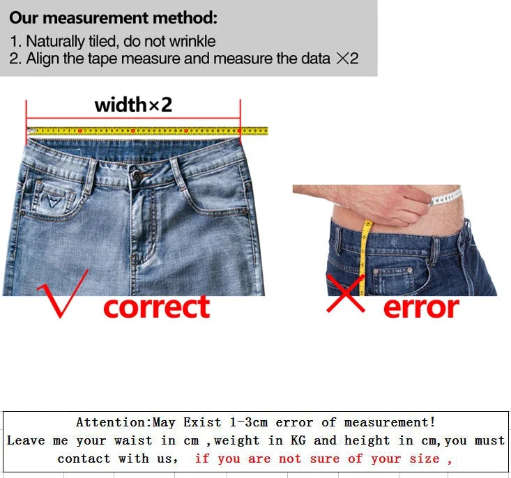 2026 New Men's Jean Spring Autumn Straight Trendy Pants Casual Denim Trousers Men Classic slim Stretch Jeans Fashion