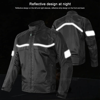 Vemar Summer Men Motorcycle Jacket Motocross Protective Gear Jacket Coat Male Racing Reflective Oxford Clothing Motorbike Jacket