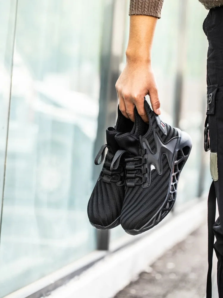 Lightweight Breathable Sneakers Work Hiker Boots Puncture-proof Outsole Construction Work Shoes Men Protection Safety Shoes
