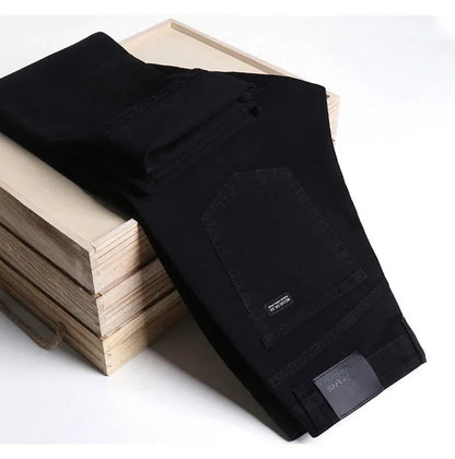 Men Classic Advanced Fashion Brand Jeans Jean Homme Man Soft Stretch Black Biker Masculino Denim Trousers Mens Pants Overalls