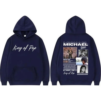 King of Pop Michael Jackson Bad Era Hoodies Men's Clothes Fashion Hip Hop Punk Sweatshirt Long Sleeve Oversized Hoodie Pullovers