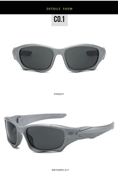 New UV400 Punk Men's Fashion Sport Sunglasses Cycling Driving Tactical Windproof  Coated Frame Fishing Riding Sun Glasses