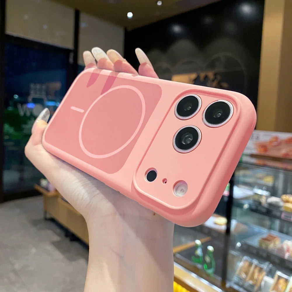 Original Silicone Candy Color for Magsafe Case for iPhone 17 Pro Max 16 15 14 13 Pro Max Magnetic Shockproof Soft Full Cover