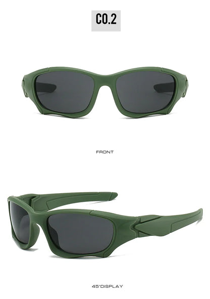 New UV400 Punk Men's Fashion Sport Sunglasses Cycling Driving Tactical Windproof  Coated Frame Fishing Riding Sun Glasses