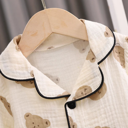 New Spring Autumn Baby Clothes Children Boys Sleepwear Tops and Pants Kids Pajamas Infant Girls Clothing Toddler Cartoon Costume