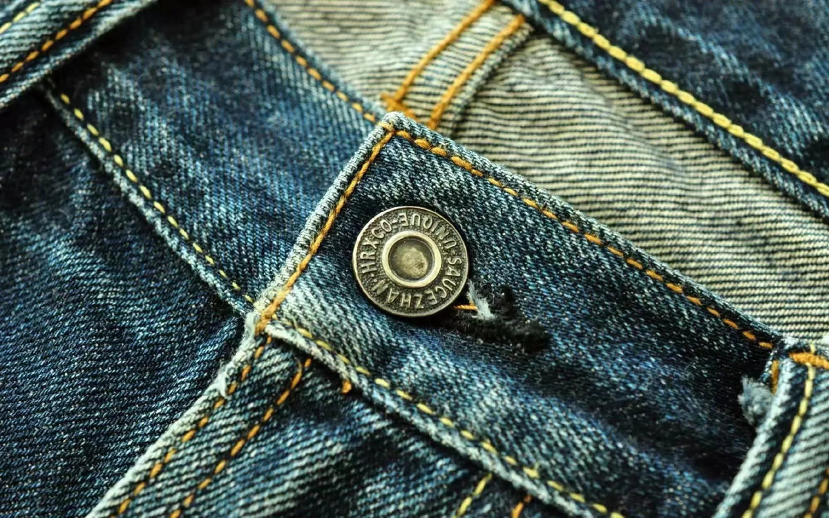 Mens Jeans Sanforized  Selvedge Denim Jeans for man Indigo and Black Jeans Zipper Fly Slim Fit