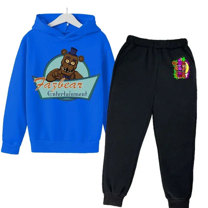 FNAF Five Nights At Freddys Sweatshirt Set Fleece Kids Sweatpants Boys Jacket Girls Clothes Spring Autumn Hoodie Birthday Gift