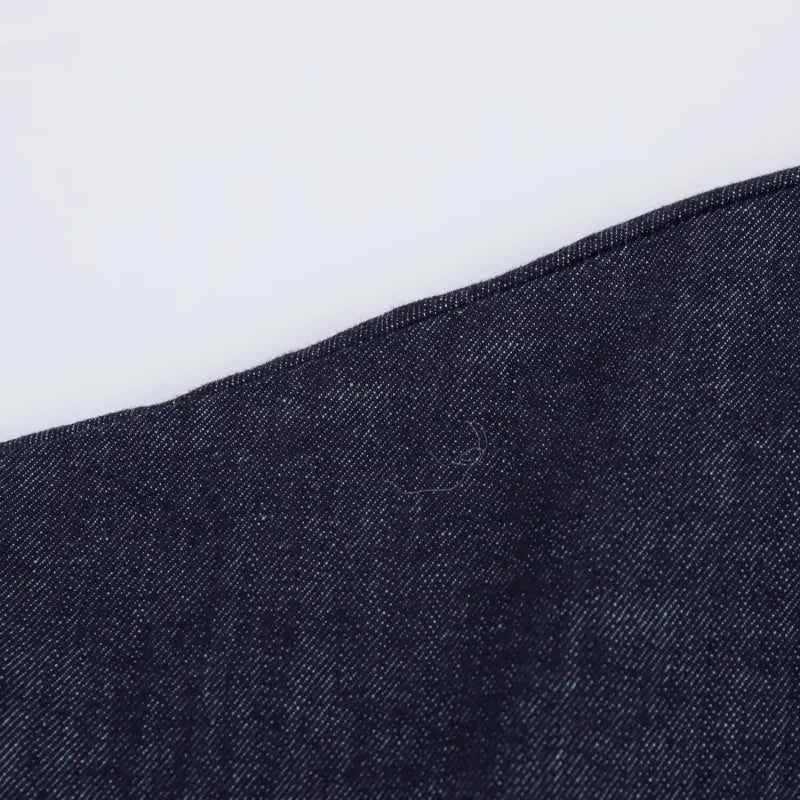 2025  Spring New 1975 series denim MIDI dress with lapel side zipper fashion wrinkle waist slim elegant dress