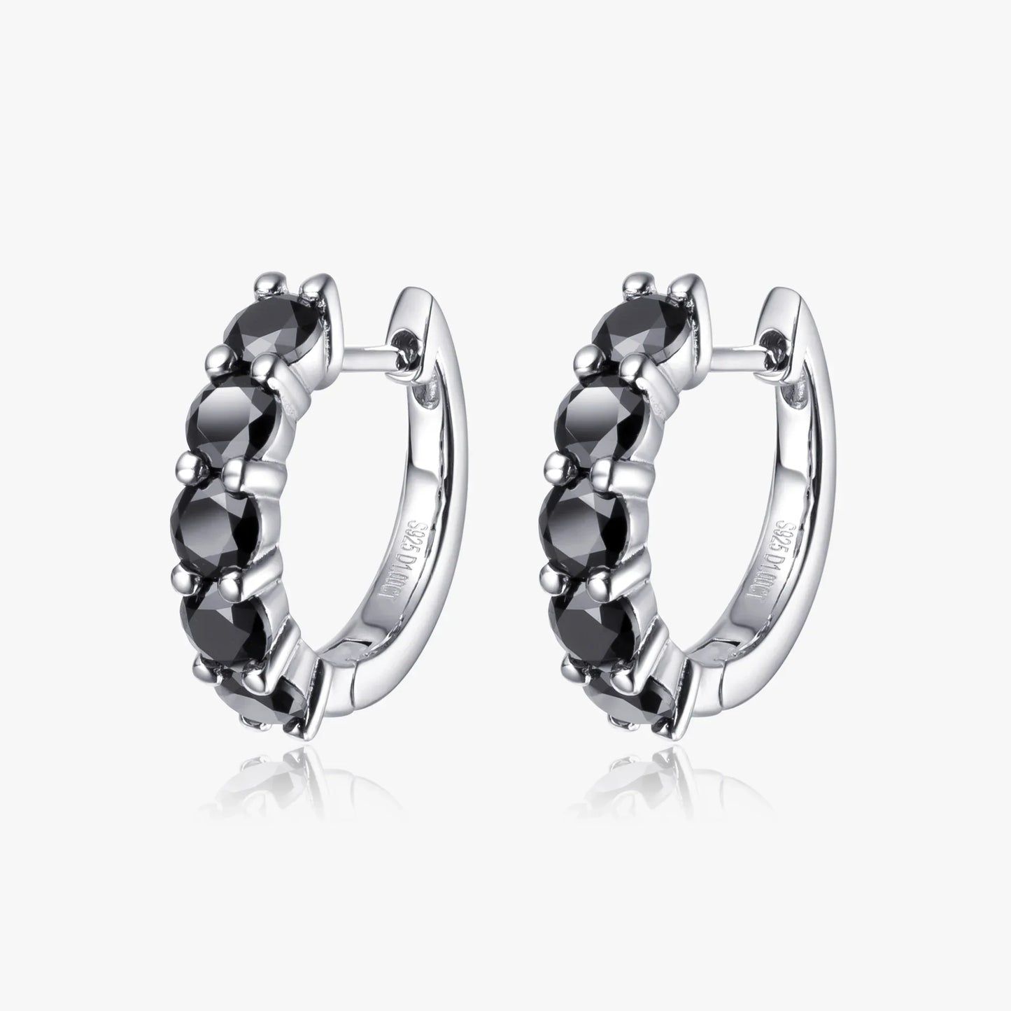 100% 925 Sterling Silver each 0.2ct 3.5mm Moissanite Hoop Earrings For Women Sparkling Wedding Party Fine Jewelry Gift