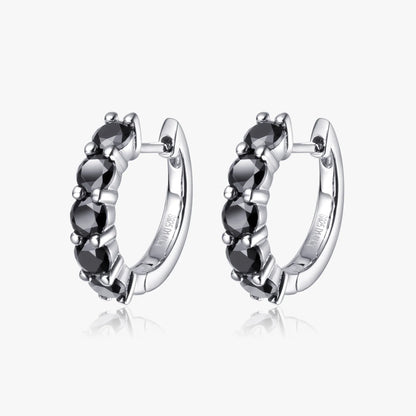 100% 925 Sterling Silver each 0.2ct 3.5mm Moissanite Hoop Earrings For Women Sparkling Wedding Party Fine Jewelry Gift