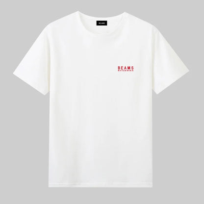 Japan Exports 25ss High-Quality Cotton T-Shirt Embroidered Logo Tees Couple Loose Short Sleeve Summer Casual O-Neck Tops