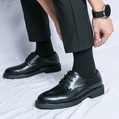 Trend Lace Up Shoes Wedding Dress Footwear Leisure Walk Office Flats New Business Formal Mens Oxford Shoes Leather Casual Shoes