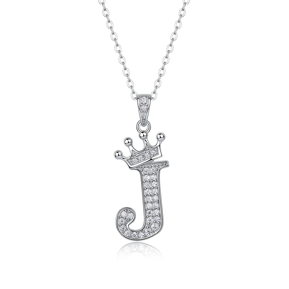 925 Silver Initial Necklace Sparkling Full Moissanite Diamond Pendant Charm Necklaces for Women Letter Name Choker Jewelry Gift