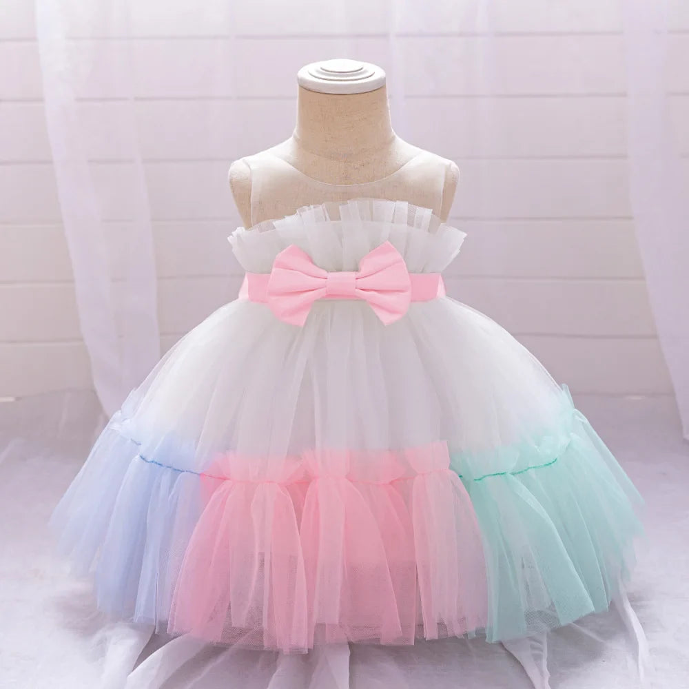 Leopard Princess Party Baby Girl Dress Toddler Tulle Wedding Bridesmaid Evening Dresses for Girls 1st Birthday Prom Tutu Costume